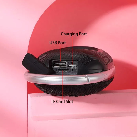 T&G TG321 TWS Portable Wireless Outdoor Mini Speaker with LED Light(Gray)