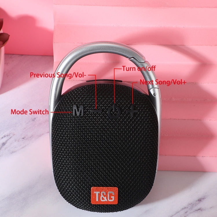T&G TG321 TWS Portable Wireless Outdoor Mini Speaker with LED Light(Gray)