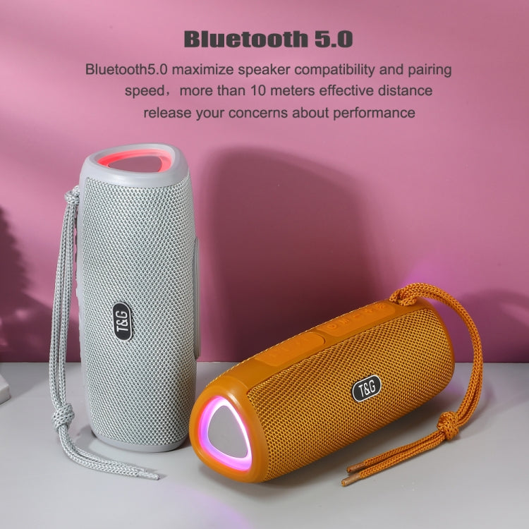 T&G TG344 Portable LED Light TWS Wireless Bluetooth Speaker(Gray)