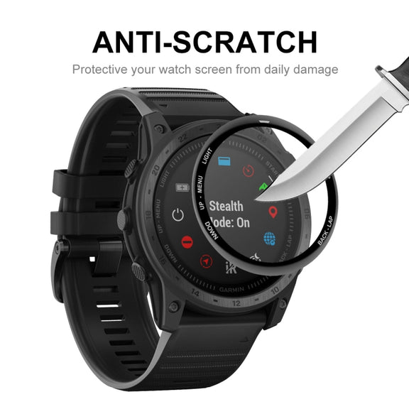 5 PCS Compatible with Garmin Tactix 7 / 7 Pro ENKAY 3D Full Coverage Soft PC Edge + PMMA HD Screen Watch Film