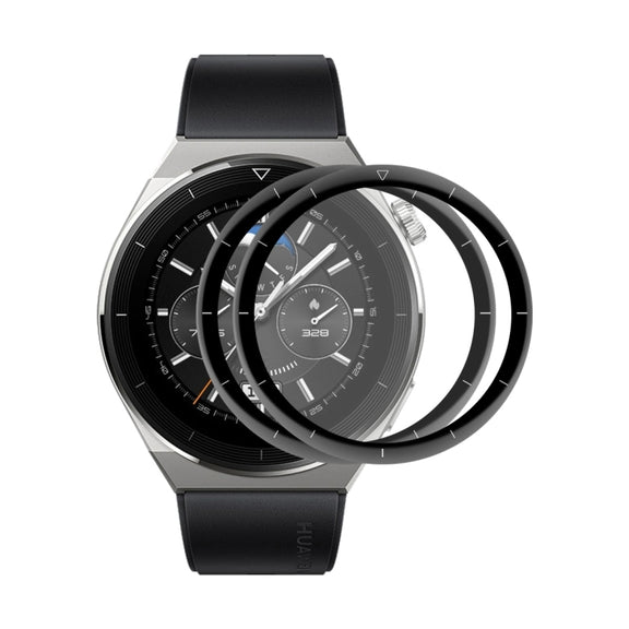 2 PCS For Huawei Watch GT 3 Pro 46mm ENKAY 3D Full Coverage Soft PC Edge + PMMA HD Screen Watch Film
