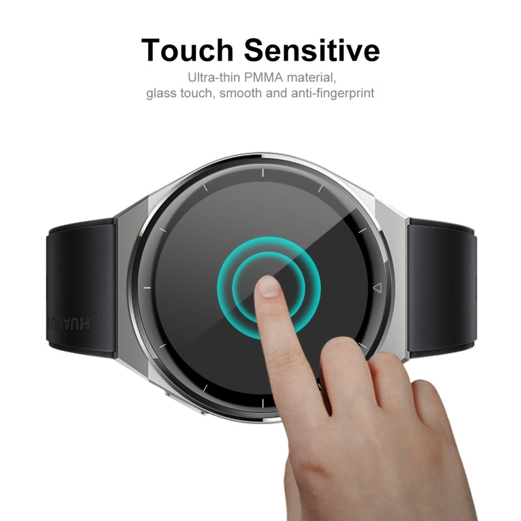 2 PCS For Huawei Watch GT 3 Pro 46mm ENKAY 3D Full Coverage Soft PC Edge + PMMA HD Screen Watch Film