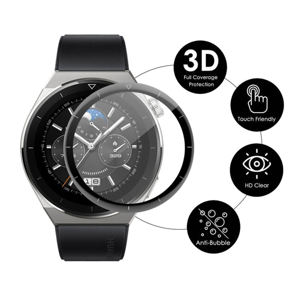 5 PCS For Huawei Watch GT 3 Pro 46mm ENKAY 3D Full Coverage Soft PC Edge + PMMA HD Screen Watch Film