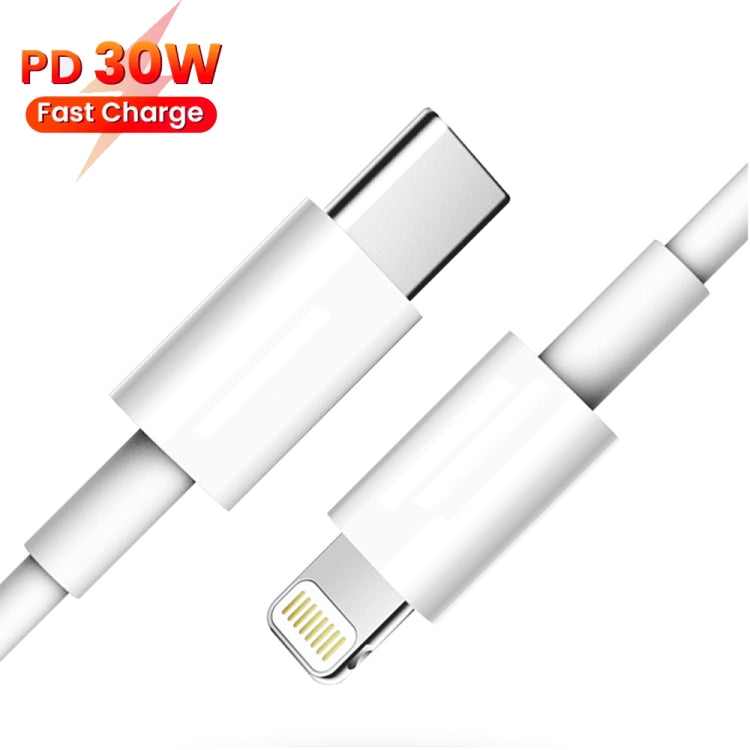 2m PD30W USB-C / Type-C to 8 Pin Fast Charging Data Cable for iPhone Series