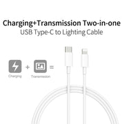 2m PD30W USB-C / Type-C to 8 Pin Fast Charging Data Cable for iPhone Series