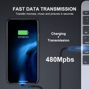 ENKAY PD 20W 3A USB-C / Type-C to 8 Pin Elbow Fast Charging Nylon Braided Data Cable, Length:2m(Black)