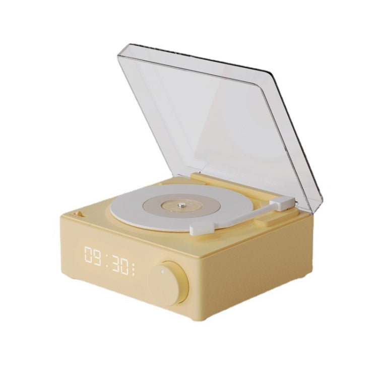 Duosi X11 Vinyl Atomic Retro Bluetooth Speaker Desktop Creative Alarm Clock(Yellow)