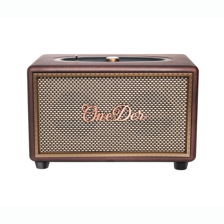 Oneder D6 40W Retro Classic Wooden Portable Outdoor Bluetooth Speaker(Brown)
