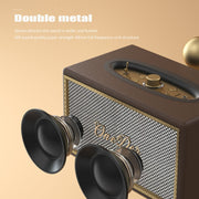 Oneder D6 40W Retro Classic Wooden Portable Outdoor Bluetooth Speaker(Brown)