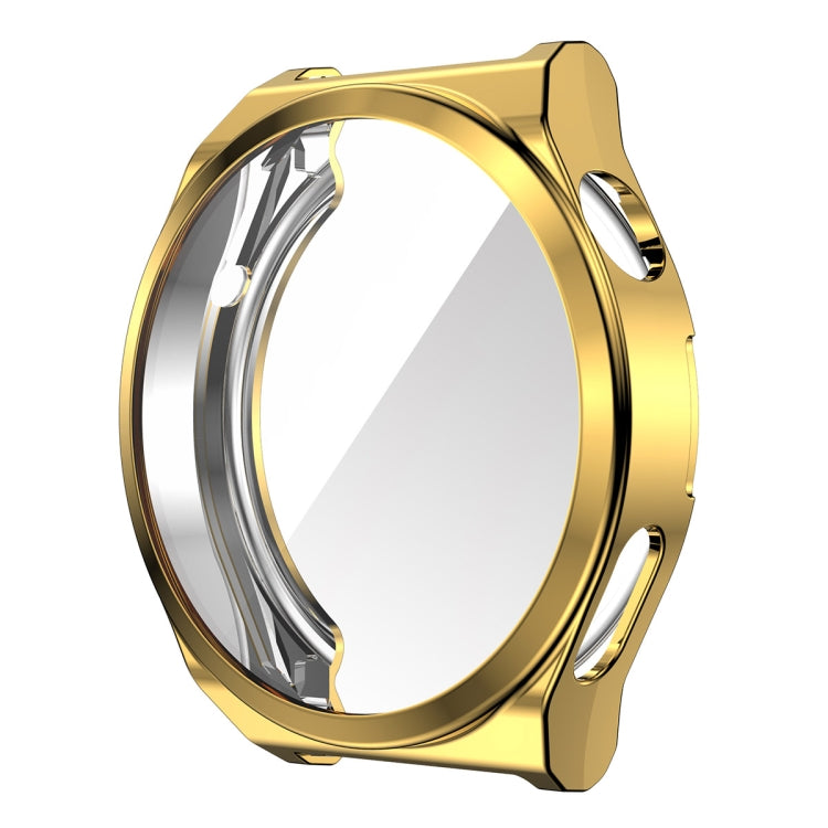 For Huawei Watch GT 3 Pro 43mm ENKAY Full Coverage Electroplated Soft TPU Case with Screen Protection(Golden) - Watch Cases by ENKAY