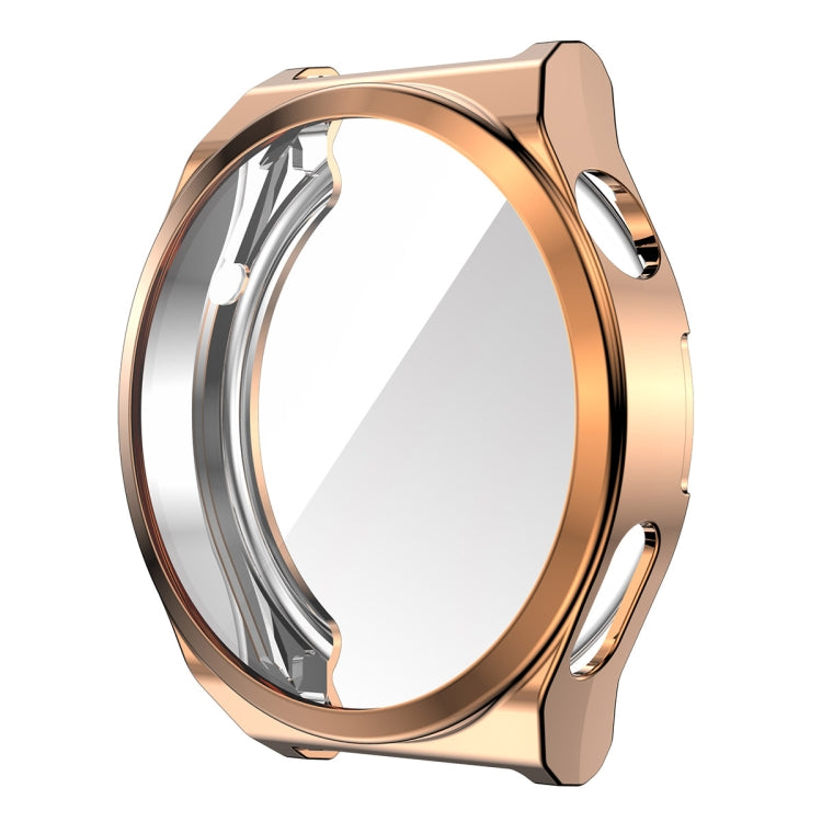 For Huawei Watch GT 3 Pro 46mm ENKAY Full Coverage Electroplated Soft TPU Case with Screen Protection(Rose Gold)