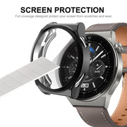 For Huawei Watch GT 3 Pro 46mm ENKAY Full Coverage Electroplated Soft TPU Case with Screen Protection(Golden)
