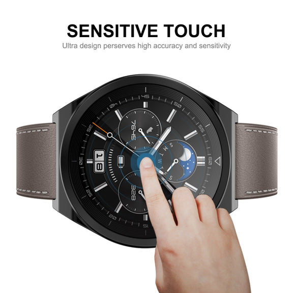 For Huawei Watch GT 3 Pro 46mm ENKAY Full Coverage Electroplated Soft TPU Case with Screen Protection(Rose Gold)