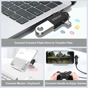 ENKAY ENK-AT112 2 in 1 Type-C + Micro USB to USB 3.0 Aluminium Alloy OTG Adapter(Golden)