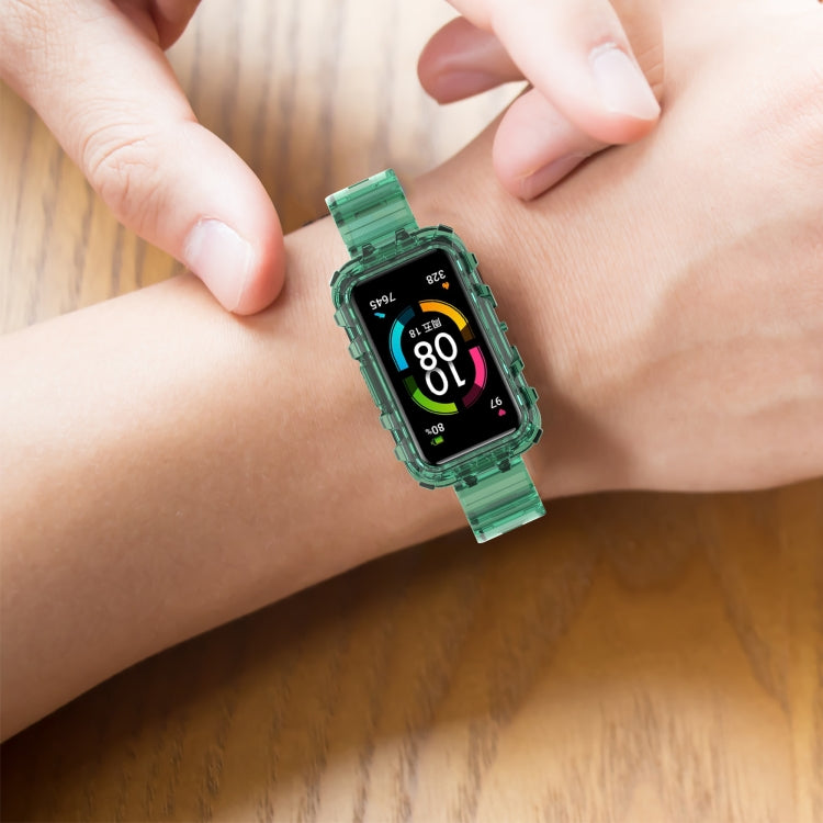 For Huawei Band 6 One-Piece Transparent Silicone Watch Band(Transparent)