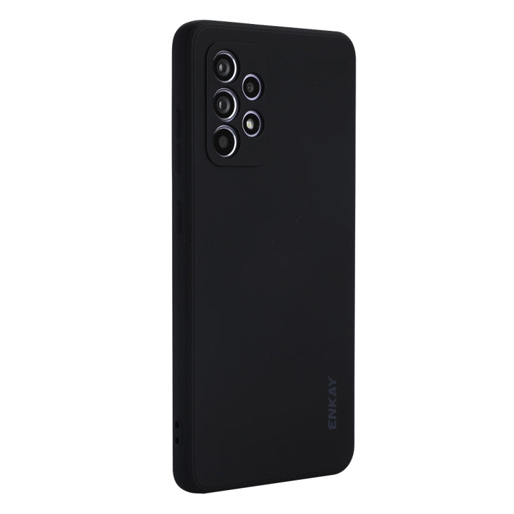 For Samsung Galaxy A52 5G ENKAY Liquid Silicone Soft Shockproof Phone Case(Black)