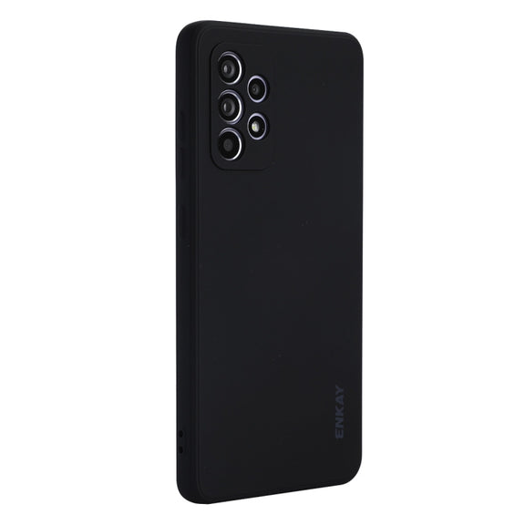 For Samsung Galaxy A52 5G ENKAY Liquid Silicone Soft Shockproof Phone Case(Black)