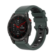 Compatible with Garmin EPIX Gen2 22mm Silicone Sports Two-Color Watch Band(Olive Green+Black)