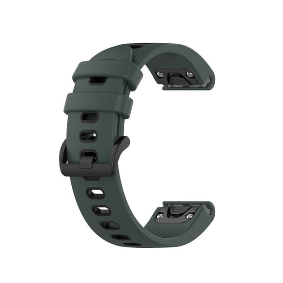 Compatible with Garmin EPIX Gen2 22mm Silicone Sports Two-Color Watch Band(Olive Green+Black)