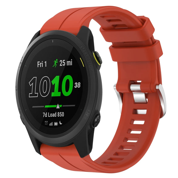 Compatible with Garmin Compatible witherunner 745 22mm Silicone Sports Watch Band(Red)
