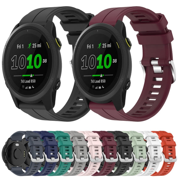 Compatible with Garmin Compatible witherunner 745 22mm Silicone Sports Watch Band(Red)