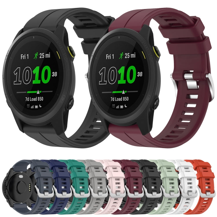 Compatible with Garmin Compatible witherunner 745 22mm Silicone Sports Watch Band(Red)