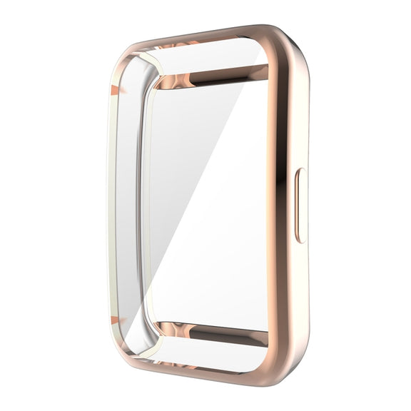 For Huawei Band 7/6 / Honor Band 6 ENKAY Hat-Prince Full Coverage Electroplated Soft TPU Case with Screen Protection(Rose Gold) - Watch Cases by ENKAY