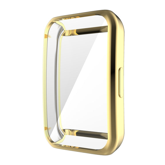 For Huawei Band 7/6 / Honor Band 6 ENKAY Hat-Prince Full Coverage Electroplated Soft TPU Case with Screen Protection(Golden) - Watch Cases by ENKAY