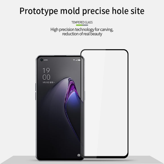 For OPPO Reno8 PINWUYO 9H 2.5D Full Screen Tempered Glass Film(Black)