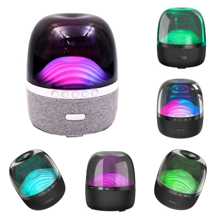 NBY 6680 Colorful Light 6D Stereo Wireless Bluetooth Speaker(White)