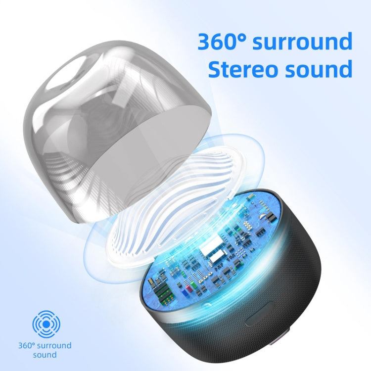 NBY 6680 Colorful Light 6D Stereo Wireless Bluetooth Speaker(White)