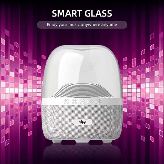 NBY 6680 Colorful Light 6D Stereo Wireless Bluetooth Speaker(White)