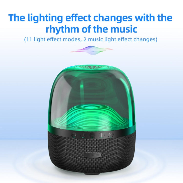 NBY 6680 Colorful Light 6D Stereo Wireless Bluetooth Speaker(White)