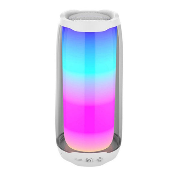 NBY 8892 LED IPX5 Water-resistant Portable Wireless Bluetooth Speaker(White)