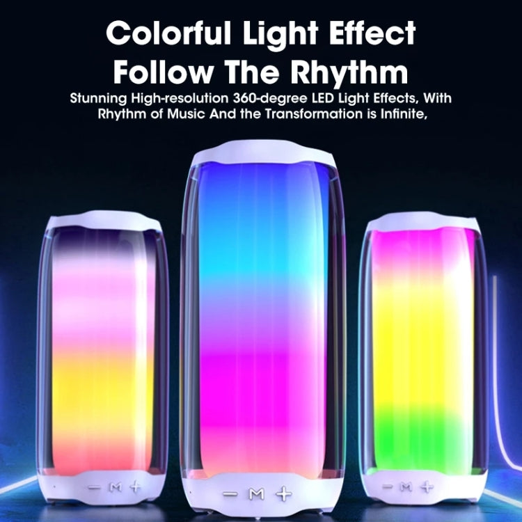 NBY 8892 LED IPX5 Water-resistant Portable Wireless Bluetooth Speaker(White)