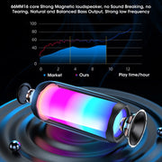 NBY 8892 LED IPX5 Water-resistant Portable Wireless Bluetooth Speaker(White)