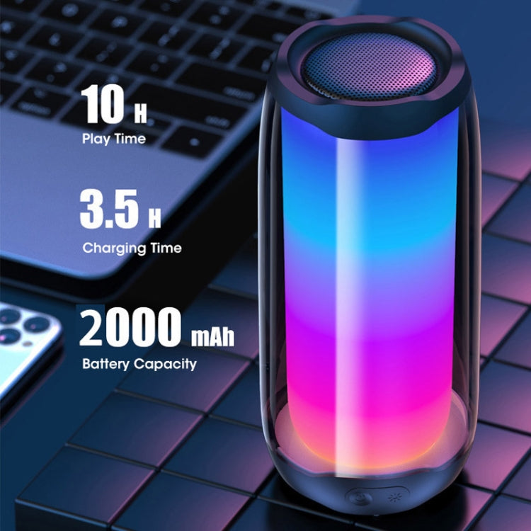 NBY 8892 LED IPX5 Water-resistant Portable Wireless Bluetooth Speaker(White)