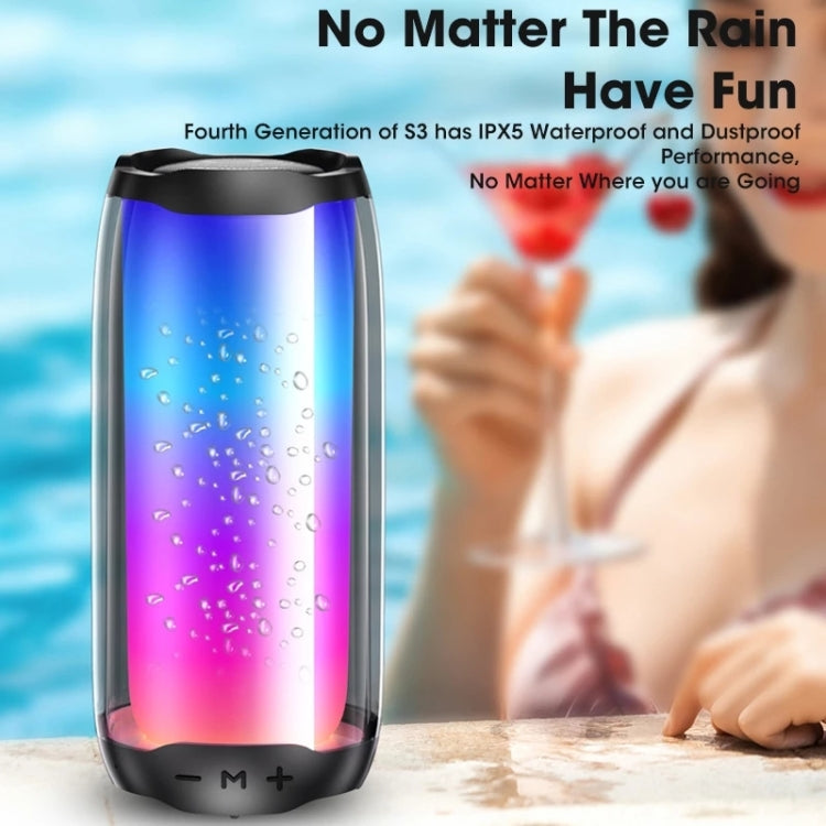 NBY 8892 LED IPX5 Water-resistant Portable Wireless Bluetooth Speaker(White)