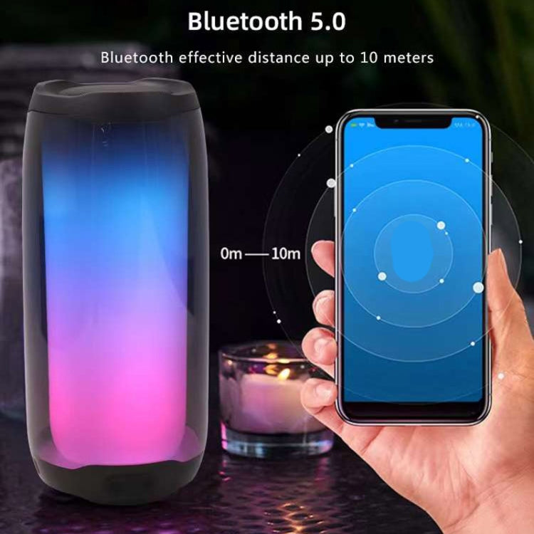 NBY 8892 LED IPX5 Water-resistant Portable Wireless Bluetooth Speaker(Black)