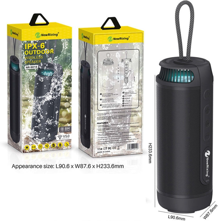 NewRixing NR9015 14W Portable IPX6 Water-resistant TWS Stereo Bluetooth Speaker(Blue)