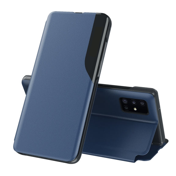 For Samsung Galaxy A23 4G Attraction Flip Holder Leather Phone Case(Blue)