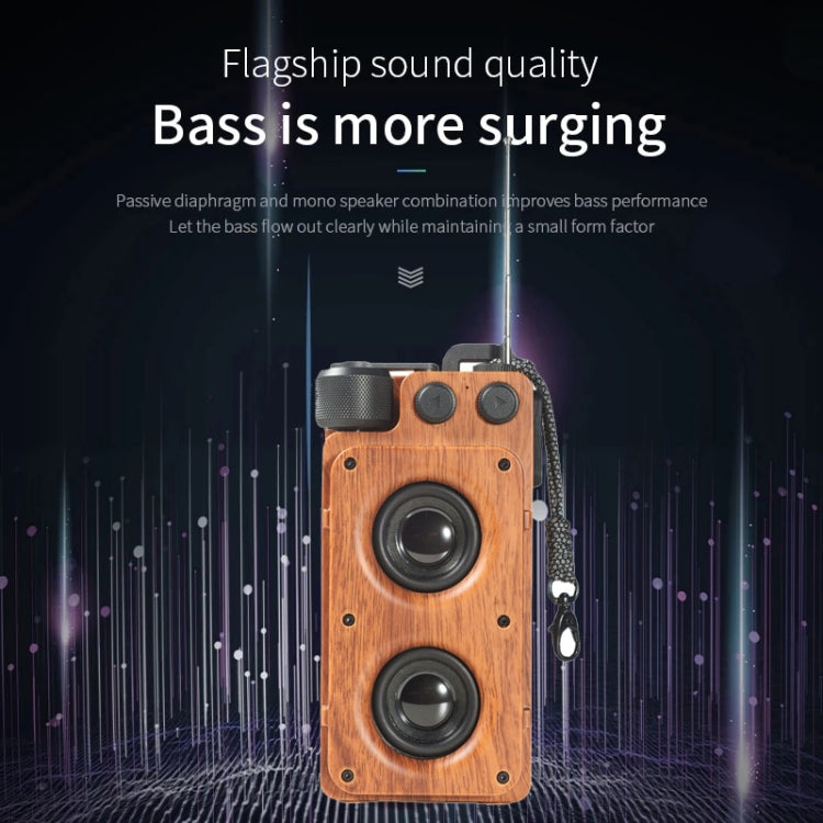 A8 Portable Retro FM Radio Wireless Bluetooth Speaker(Gold)