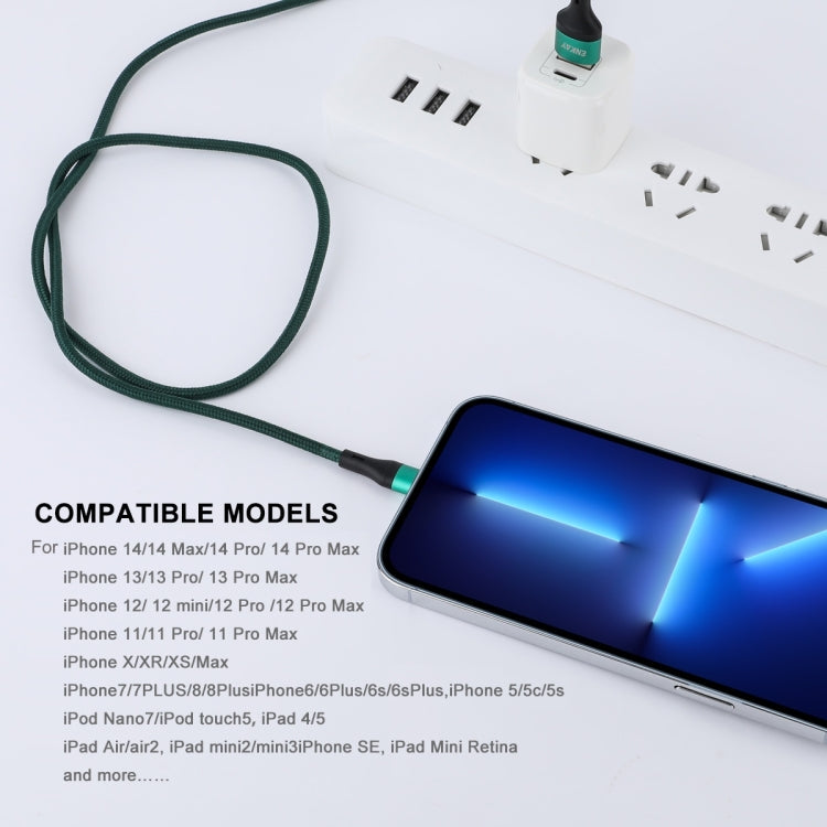 ENKAY ENK-CB118 1m USB 3.0 to 8 Pin 3A Fast Charging Sync Data Cable(Grey)