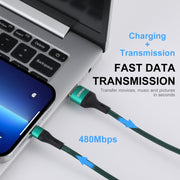 ENKAY ENK-CB118 1m USB 3.0 to 8 Pin 3A Fast Charging Sync Data Cable(Grey)