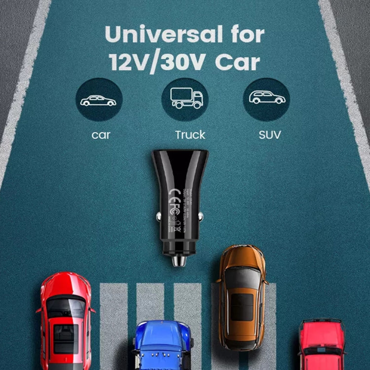TE-P2 PD 20W Type-C Interface Car Charger(Black)