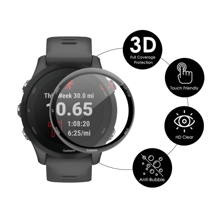 1 PC Compatible with Garmin Compatible witherunner 255S ENKAY Hat-Prince 3D Full Coverage Soft PC Edge + PMMA HD Screen Protector Film