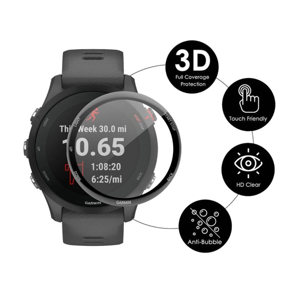 1 PC Compatible with Garmin Compatible witherunner 255S ENKAY Hat-Prince 3D Full Coverage Soft PC Edge + PMMA HD Screen Protector Film