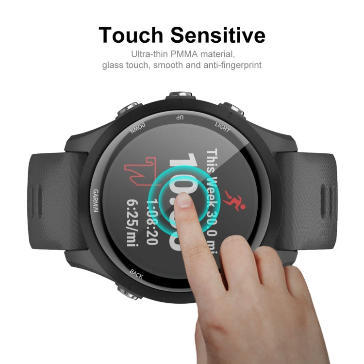 1 PC Compatible with Garmin Compatible witherunner 255S ENKAY Hat-Prince 3D Full Coverage Soft PC Edge + PMMA HD Screen Protector Film