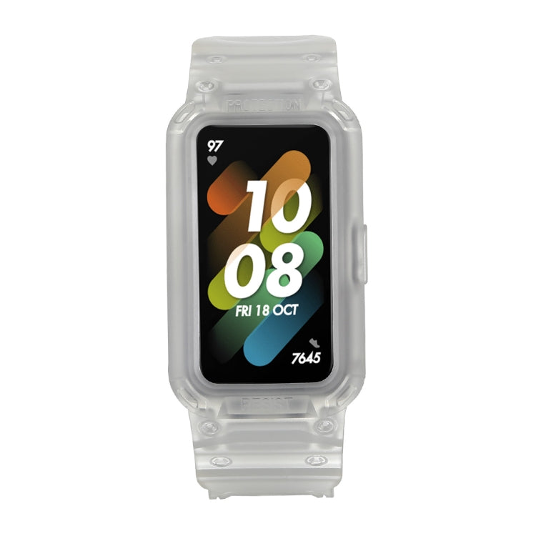 For Huawei Band 6 / 7 / Honor Band 6 JSM Integrated TPU Adjustable Elastic Watch Band (Translucent)