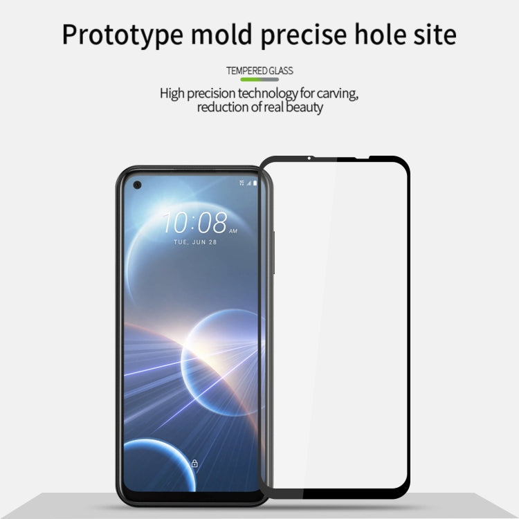 For HTC Desire 22 Pro PINWUYO 9H 2.5D Full Screen Tempered Glass Film(Black)
